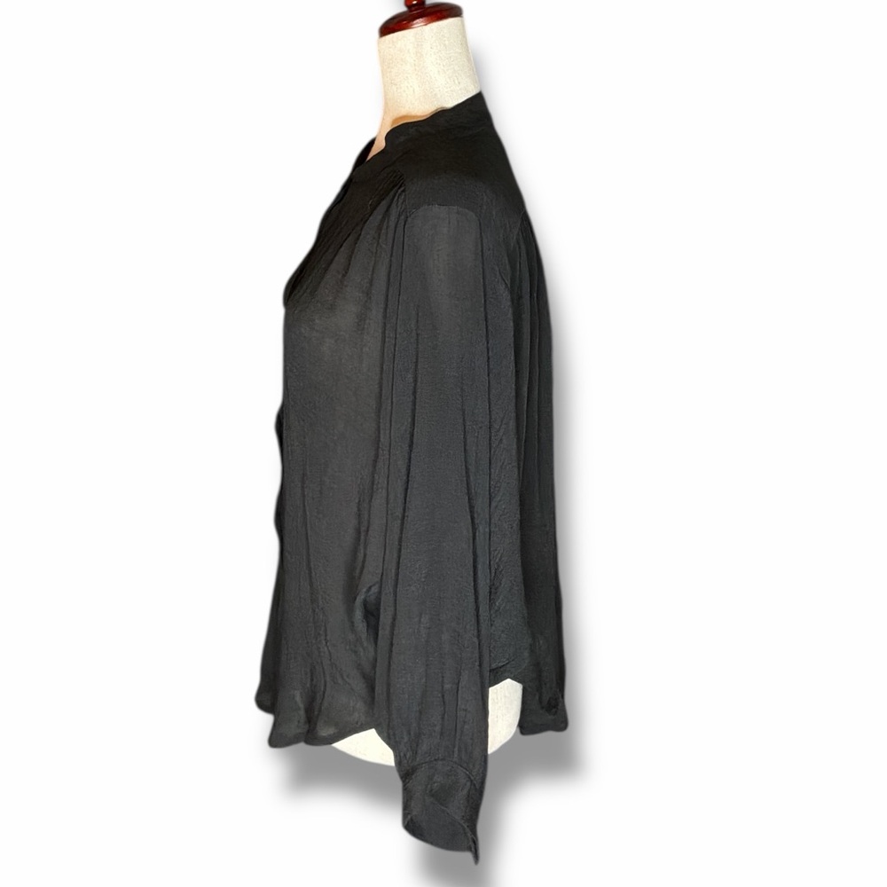 Solid Citizen Equestrian Black Crepe Button Batwi… - image 3